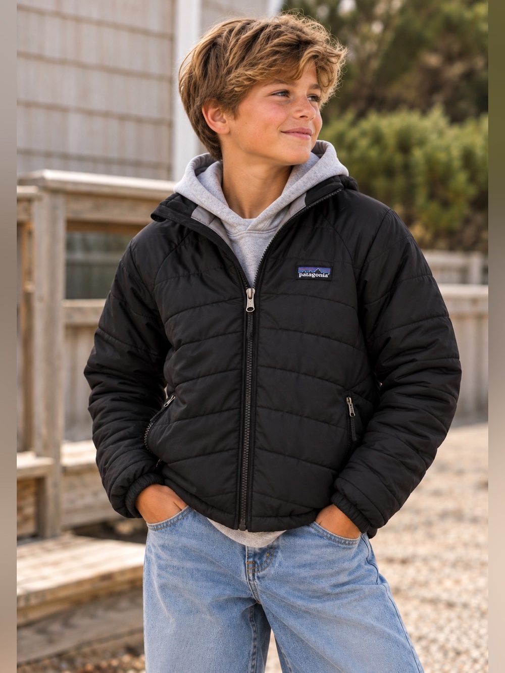 Patagonia Kids Large 12 Black Insulated Puffer Jacket Full Zip